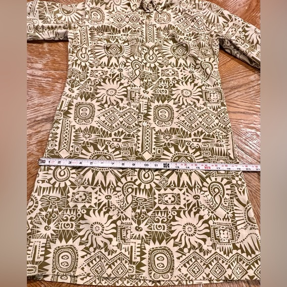 Vintage 60s mid century MCM Twiggy shift mini dress aztec John Meyer of‎ Norwich - Picture 14 of 16